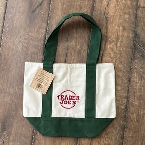 Trader Joe's green mini Canvas Tote Bag